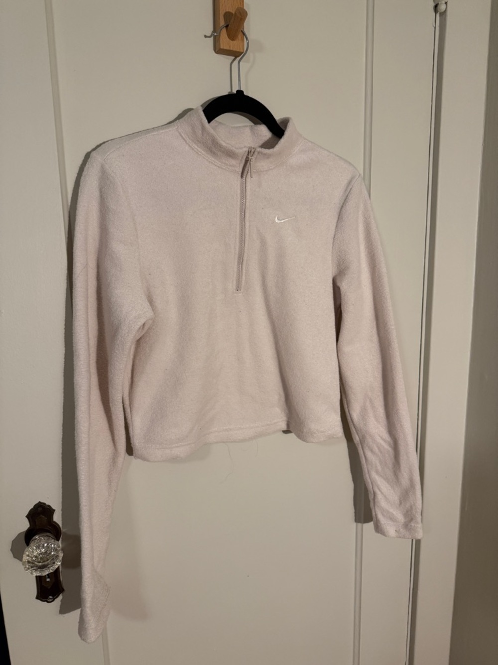 Nike Women’s cream Quarter-Zip Fleece Pullover